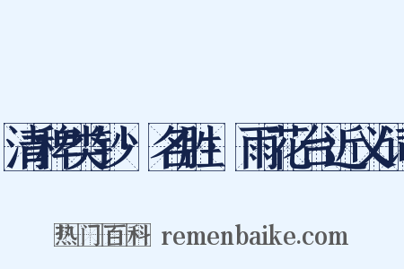 清稗类钞·名胜·雨花台近义词是什么意思的图片